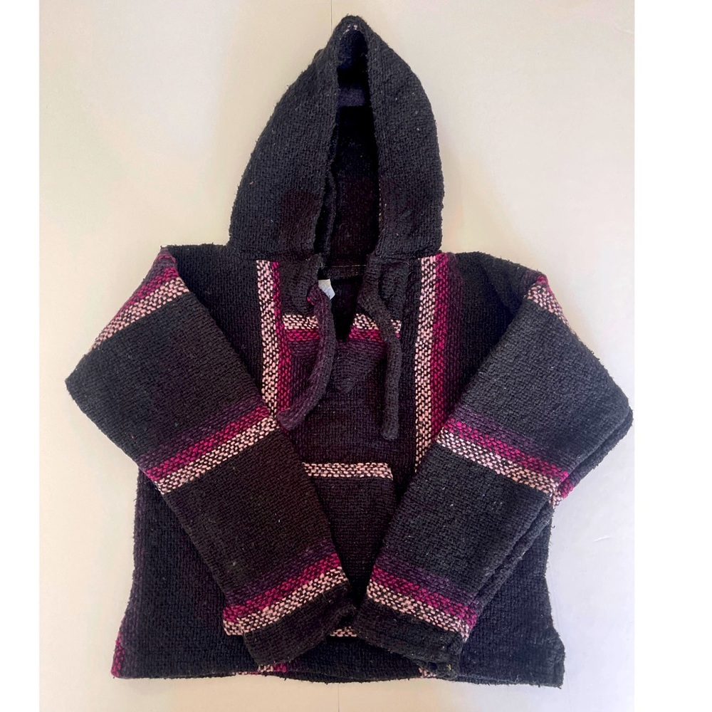 Girls Art-Max Kids Pancho, Black, Pink, Measurement’s in Pics, Toddler/Kids Sz